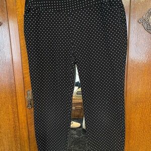 Investments Black Polka Dot Pull-on Capris